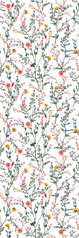 Tappeto vinile fiori giardino minimalista sottile - TenStickers