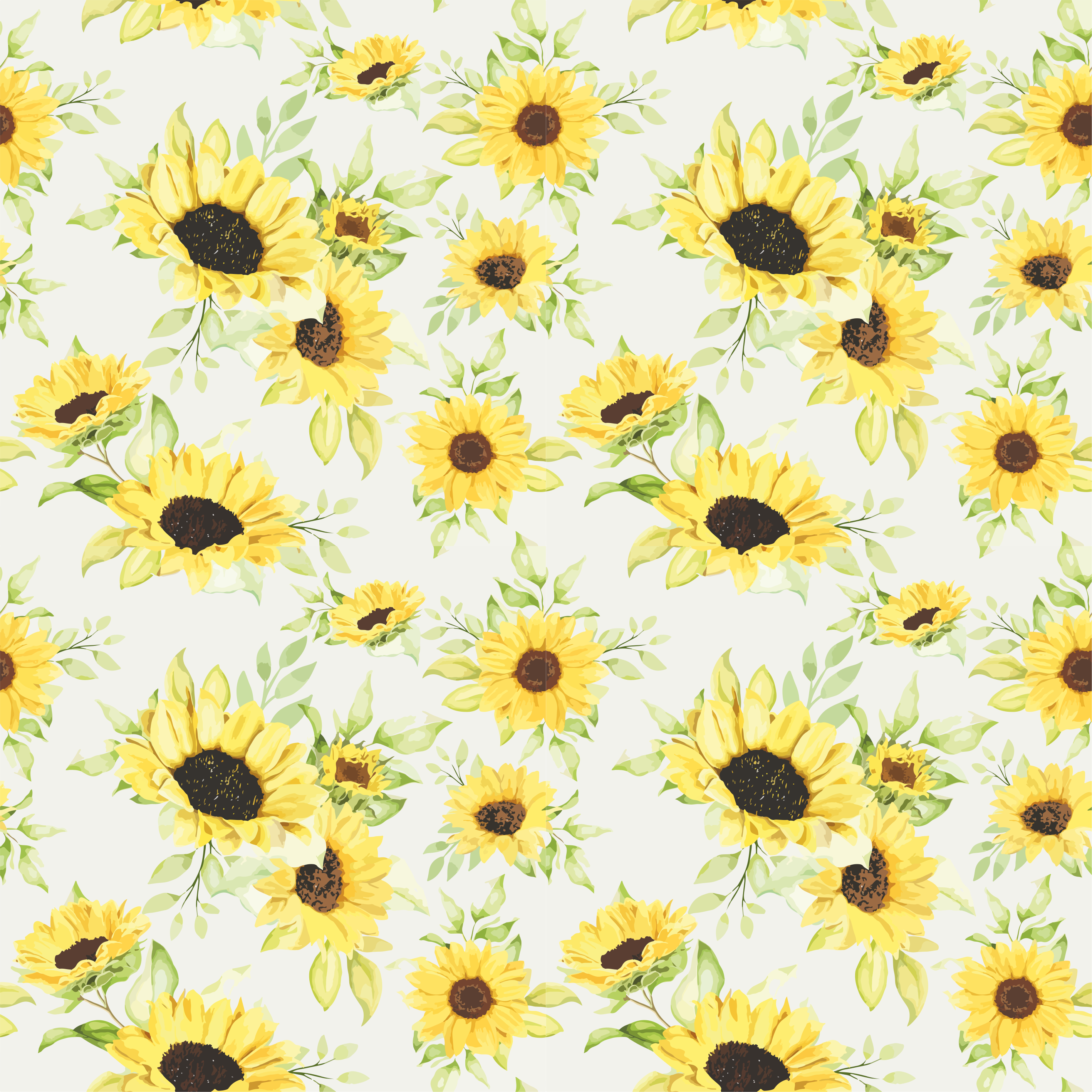 Tappeto vinile fiori girasoli acquerello - TenStickers