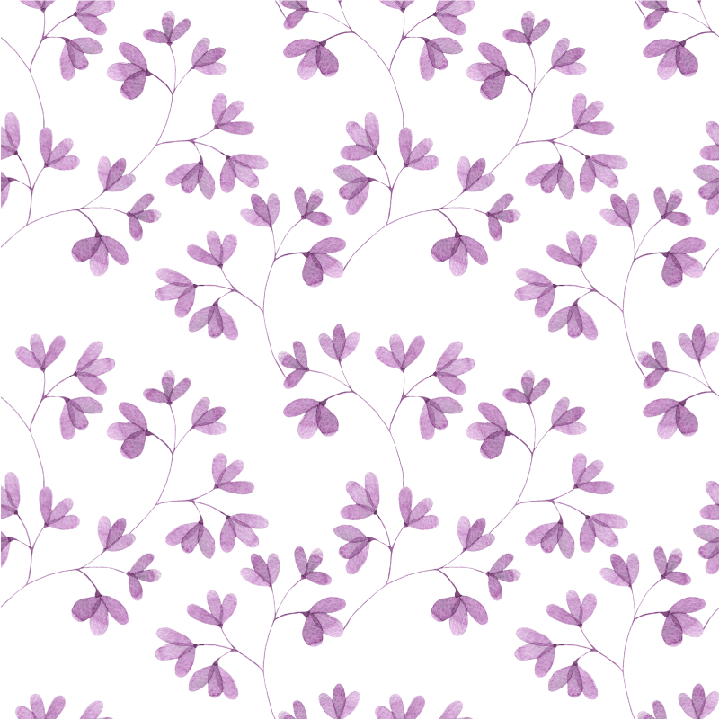 Tappeto vinile fiori design rosa di foglie - TenStickers