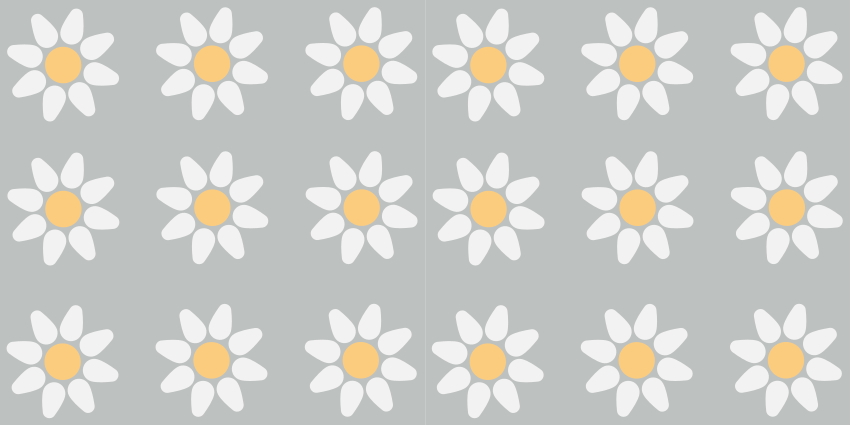 Tappeto vinile fiori motivo margherite - TenStickers