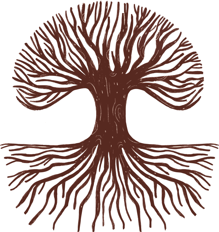 Tappeto vinile fiori albero della vita radici lunghe - TenStickers