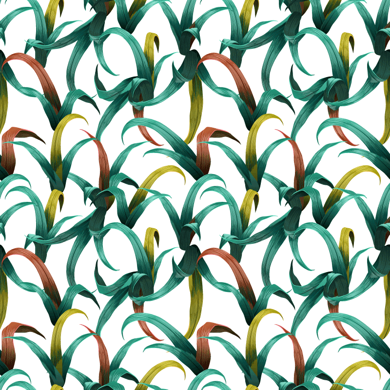 Tappeto vinile fiori design piante tropicali bellissime - TenStickers