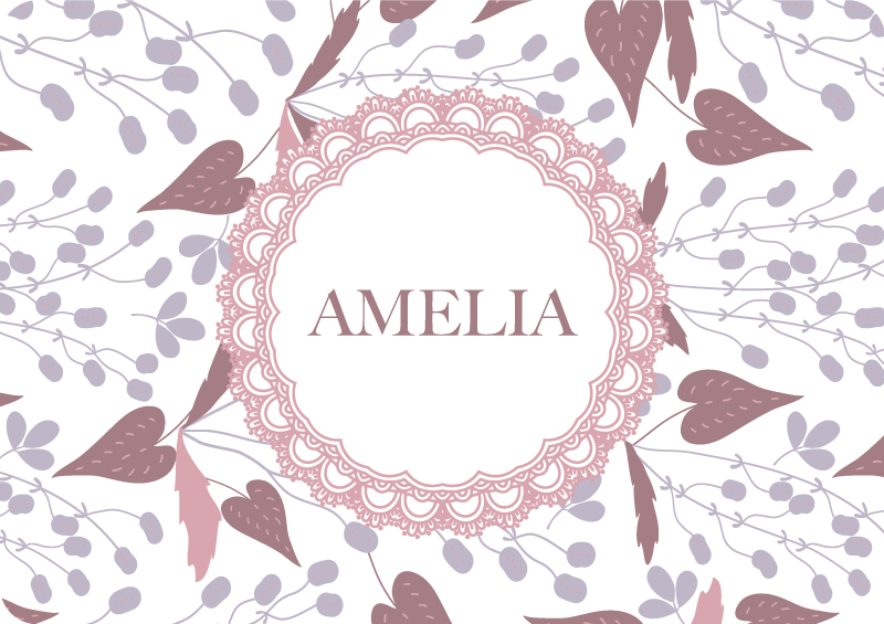 Tappeto vinile fiori motivo vintage pastello - TenStickers