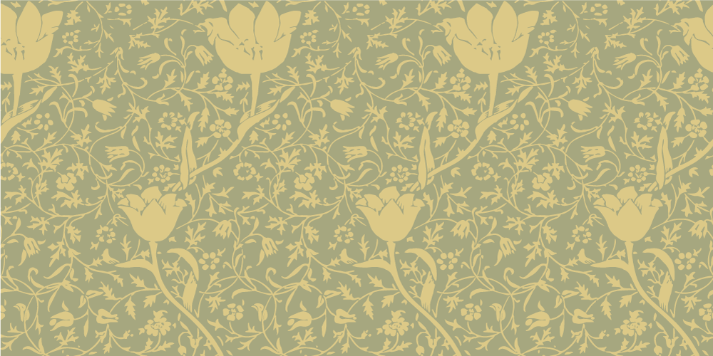 Tappeto vinile fiori stile oro e verde - TenStickers
