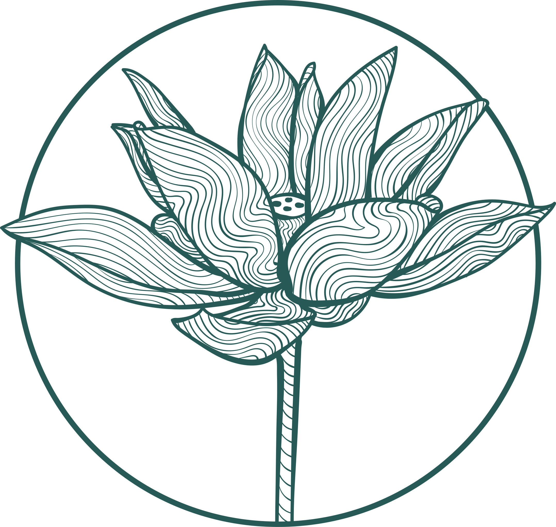 Tappeto vinile fiori illustrazione fiore di loto - TenStickers