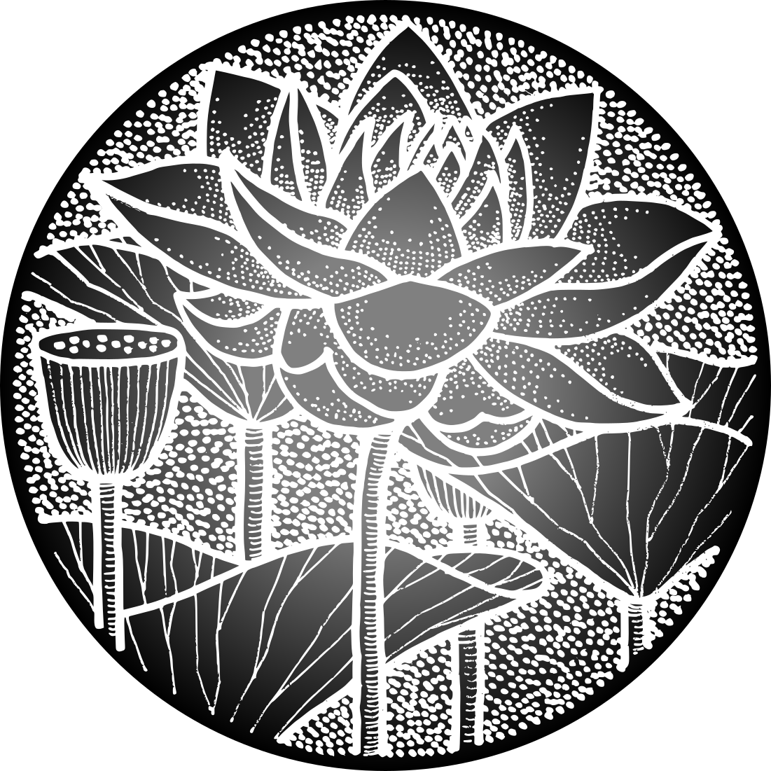 Tappeto vinile fiori stile tradizionale loto - TenStickers