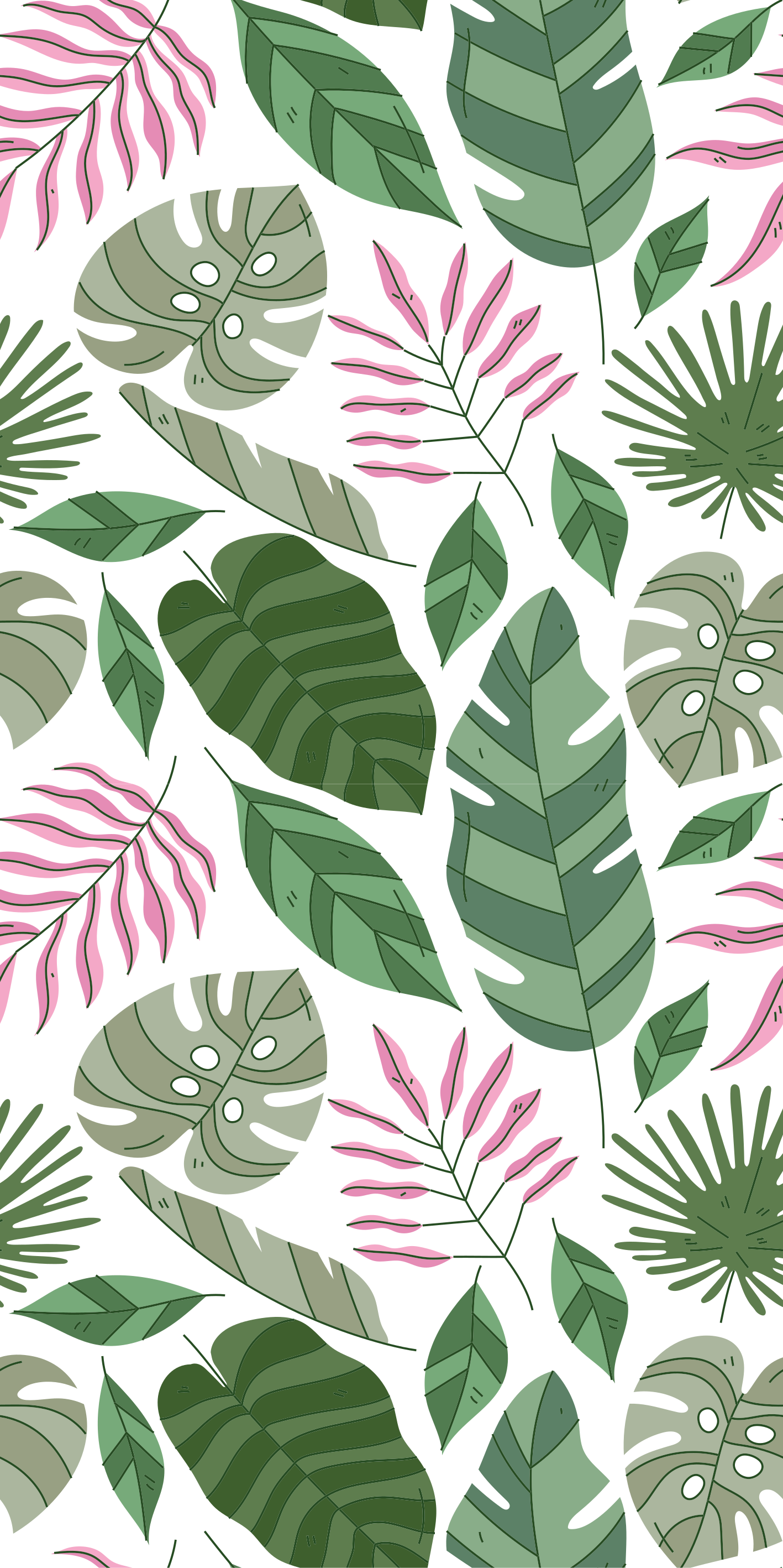 Tappeto vinile fiori piante da giardino tropicali - TenStickers