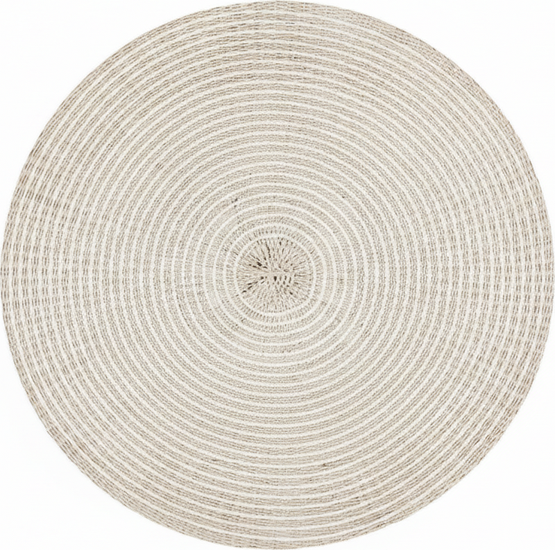 Tappeto vinile minimalista spirale intrecciata crema - TenStickers
