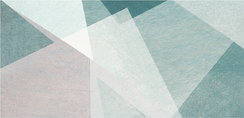 Tappeto vinile geometrico sovrapposizioni pastello teal - TenStickers