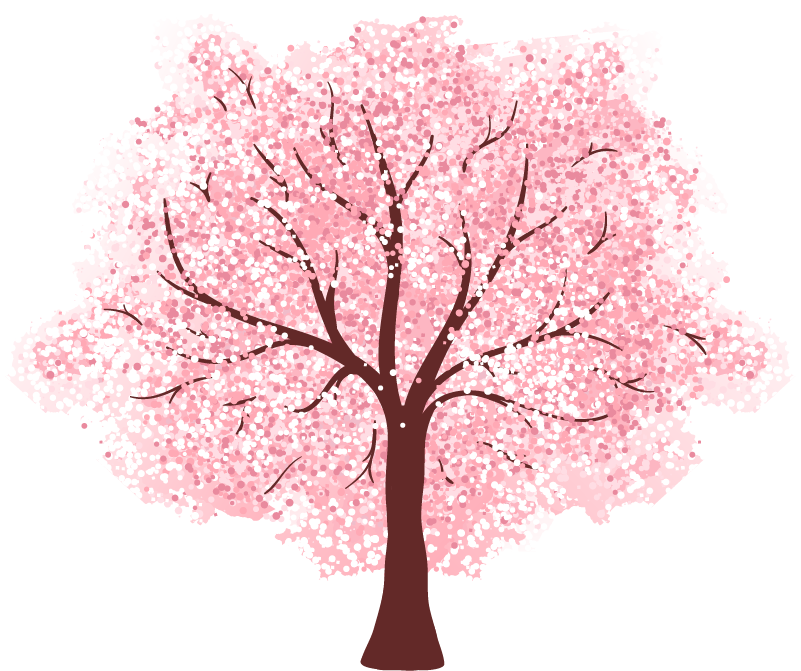 Tappeto vinile fiori albero di ciliegio in fiore - TenStickers
