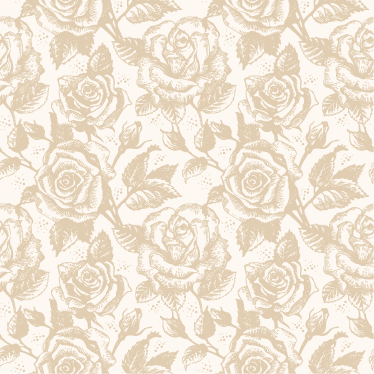 Tappeto vinile sala da pranzo rose vintage beige - TenStickers