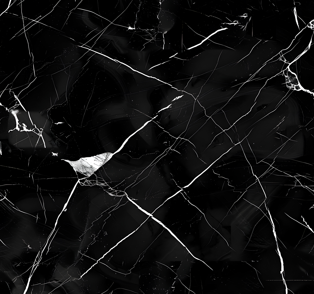 Tappeto vinile sala da pranzo marmo nero per tavolo - TenStickers