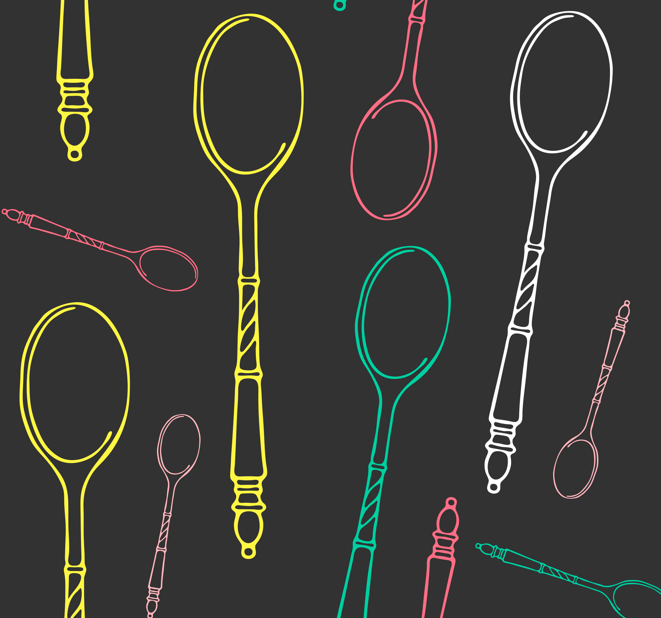 Tappeto pvc cucina cucchiai multicolori - TenStickers