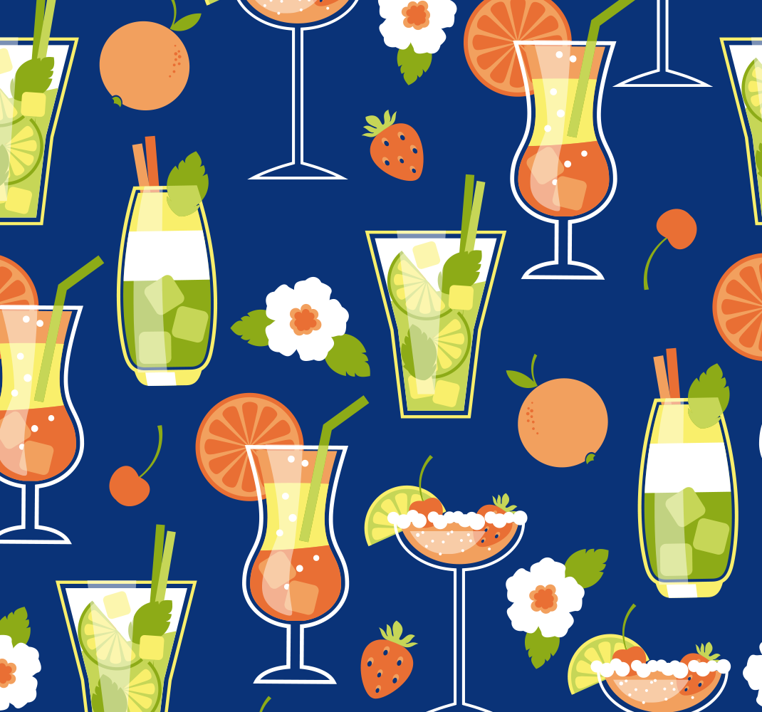 Tappeto pvc cucina cocktail vintage - TenStickers