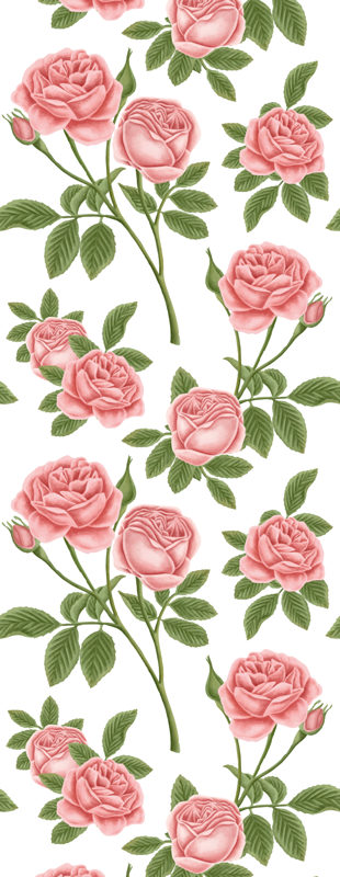 Tappeto pvc cucina stampa di rose - TenStickers