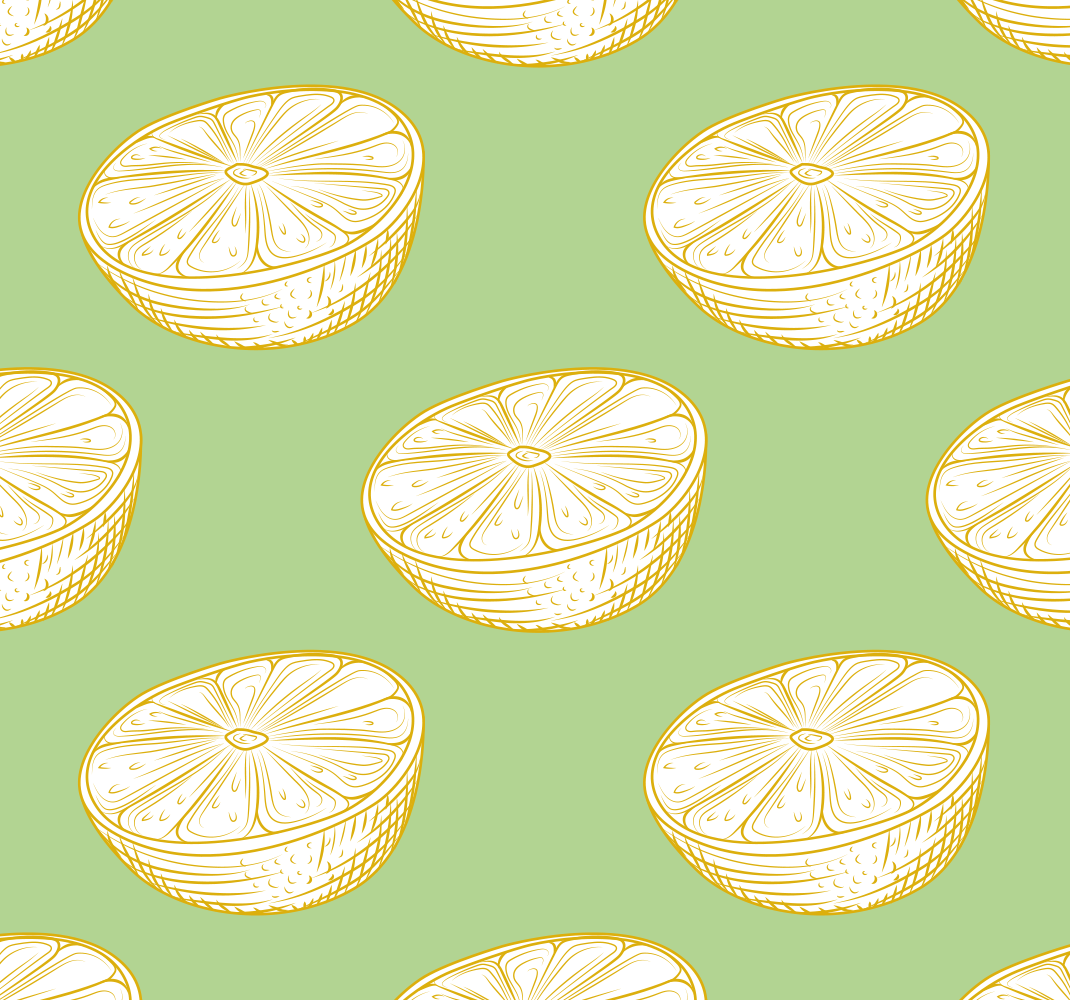 Tappeto pvc cucina limone disegnato a mano - TenStickers