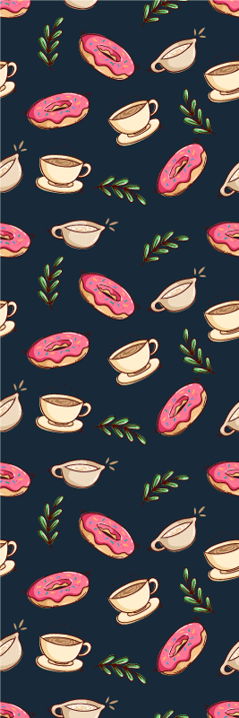 Tappeto pvc cucina sfondo dolci e caffè - TenStickers