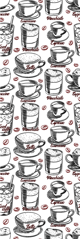 Tappeto pvc cucina motivo caffè - TenStickers