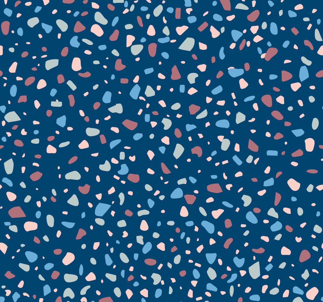 Tappeto pvc cucina terrazzo blu scuro - TenStickers