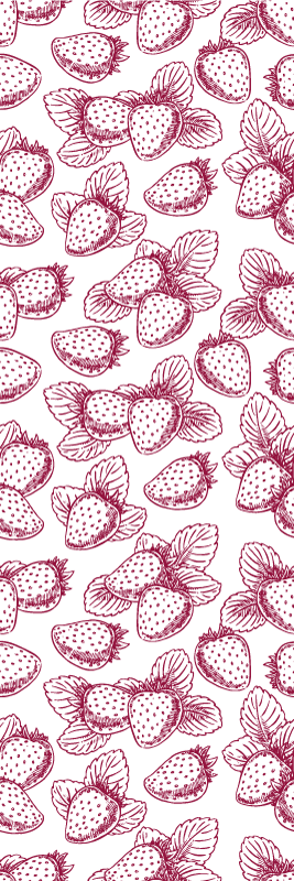 Tappeto pvc cucina con motivo fragole senza cuciture - TenStickers