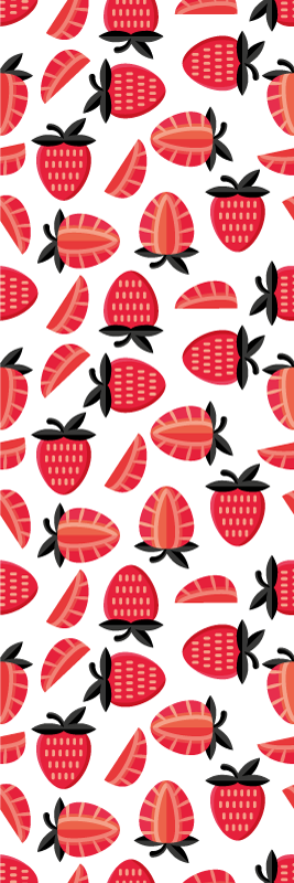 Tappeto pvc cucina motivo fragole rosse realistiche - TenStickers