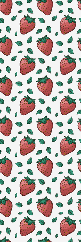 Tappeto pvc cucina fragole succose foglie verdi - TenStickers