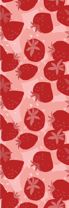 Tappeto pvc cucina fragole rosse astratte senza giunture - TenStickers