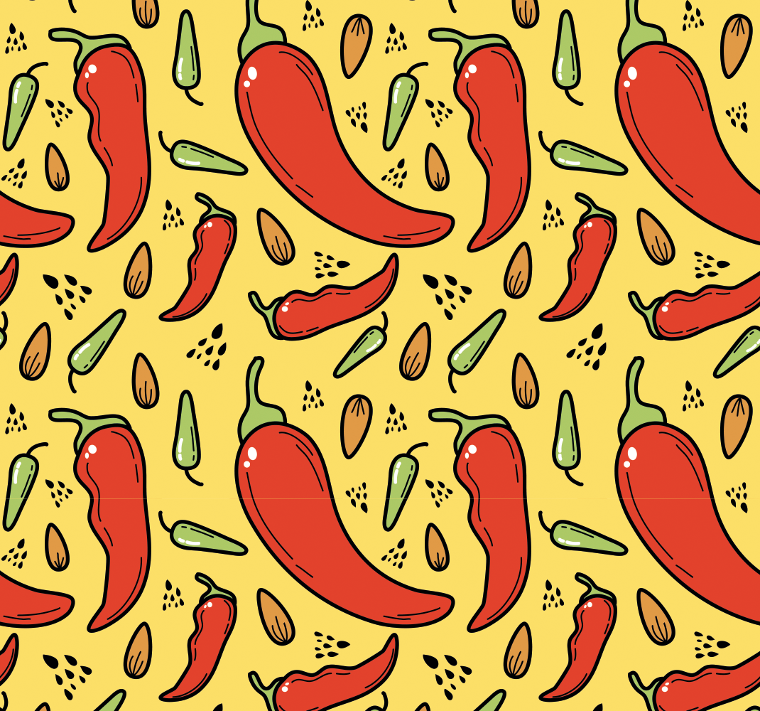 Tappeto pvc cucina peperoncino rosso e verde - TenStickers