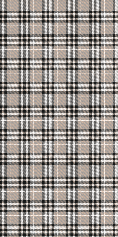 Tappeto pvc cucina motivo tartan scozzese grigio - TenStickers