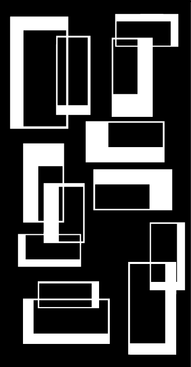 Tappeto vinile bagno rettangoli minimalisti - TenStickers