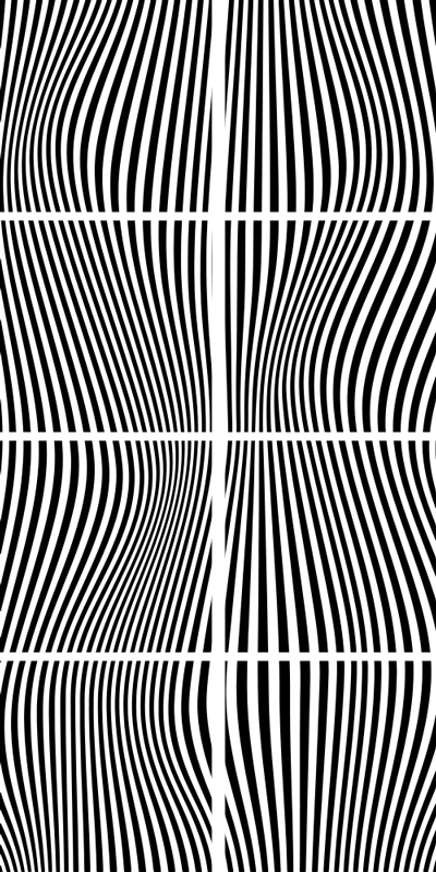 Tappeto vinile bagno quadrati con onde - TenStickers