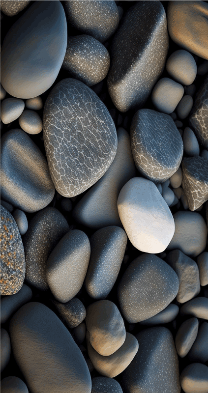 Tappeto vinile bagno pietre oceaniche - TenStickers