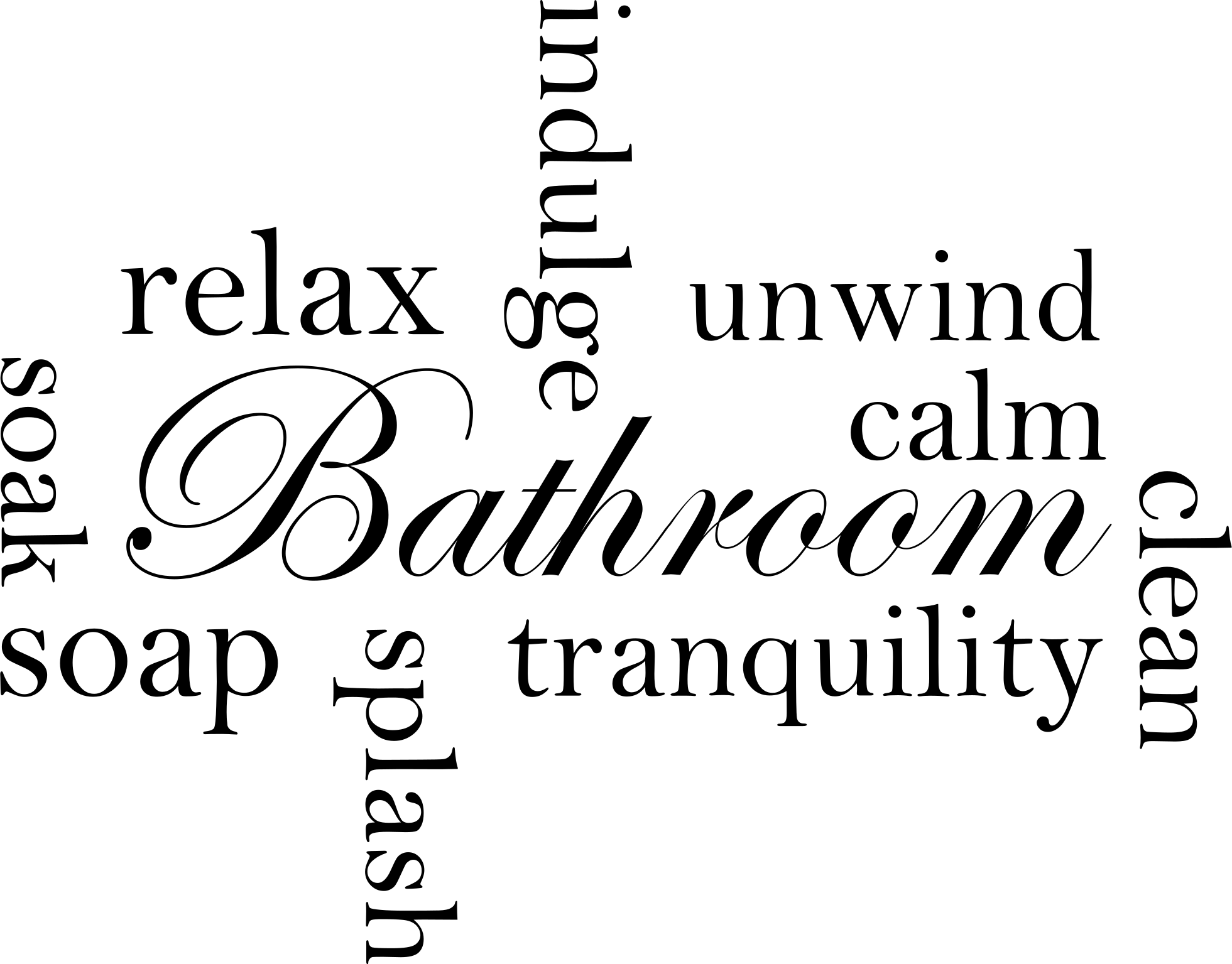 Tappeto vinile bagno parole di relax per il bagno - TenStickers