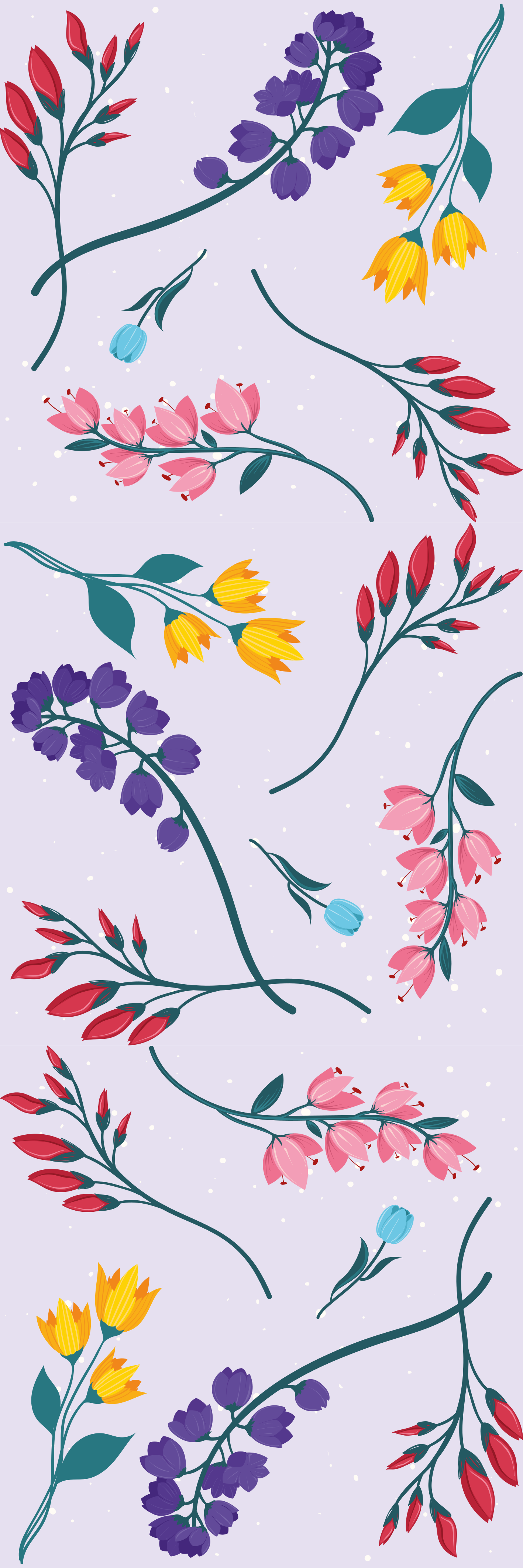 Tappeto vinile fiori giardino botanico minimalista - TenStickers