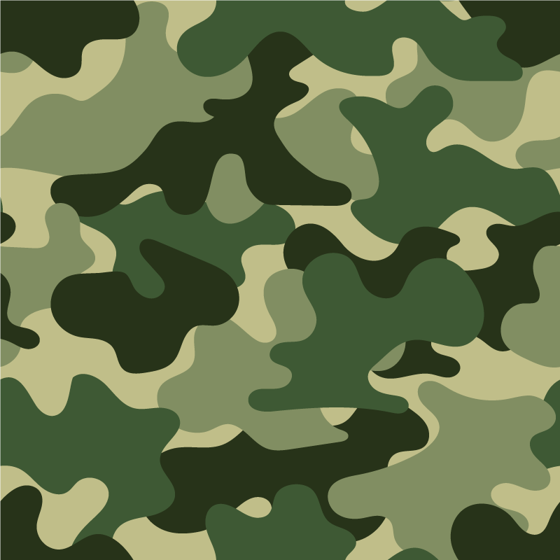 Tappeto vinile fiori stampa camouflage - TenStickers