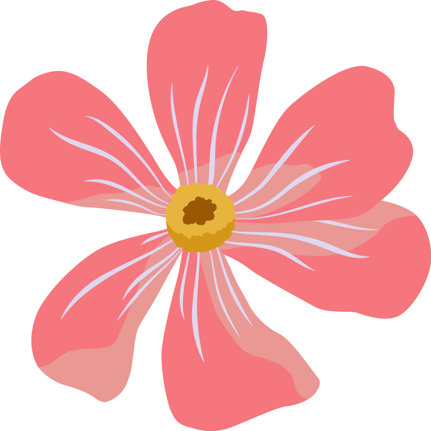 Tappeto vinile fiori design floreale rosa - TenStickers