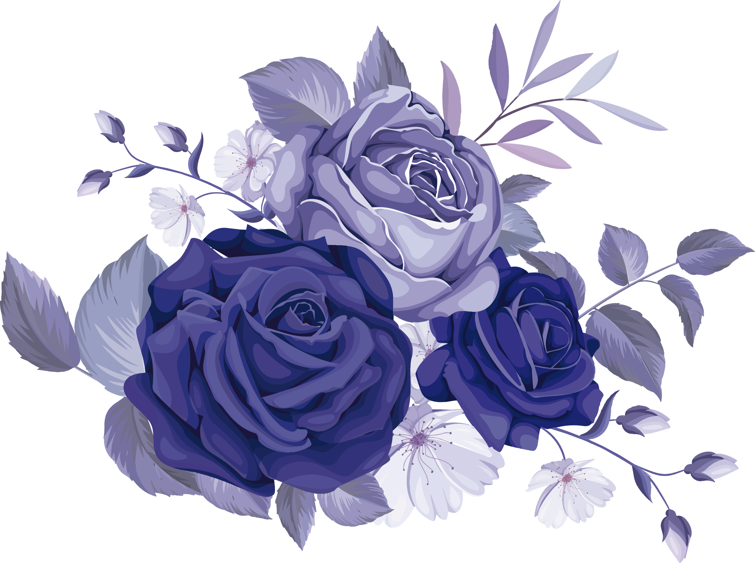 Tappeto vinile fiori rose viola eleganti - TenStickers