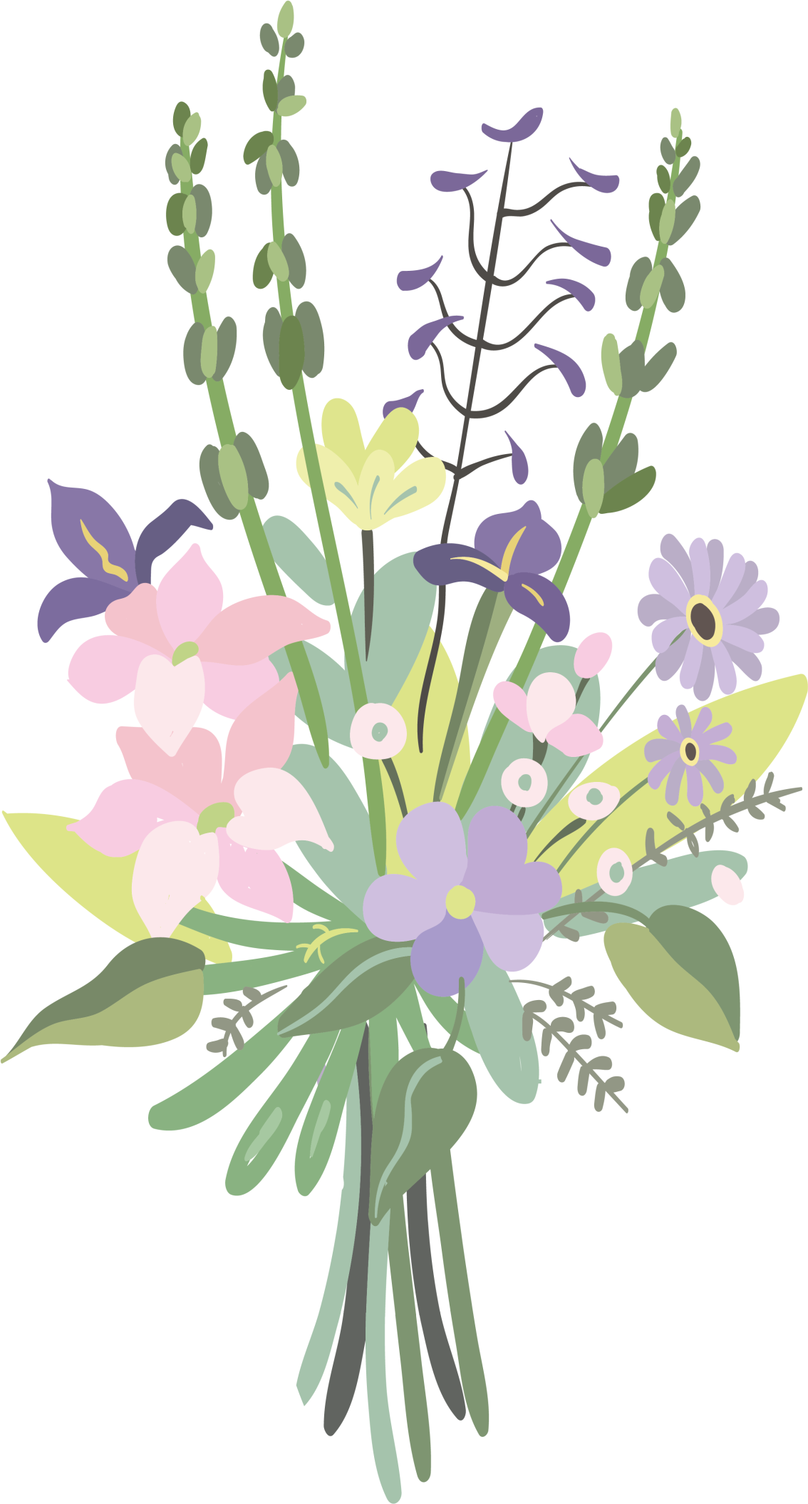 Tappeto vinile fiori bouquet floreale colorato - TenStickers