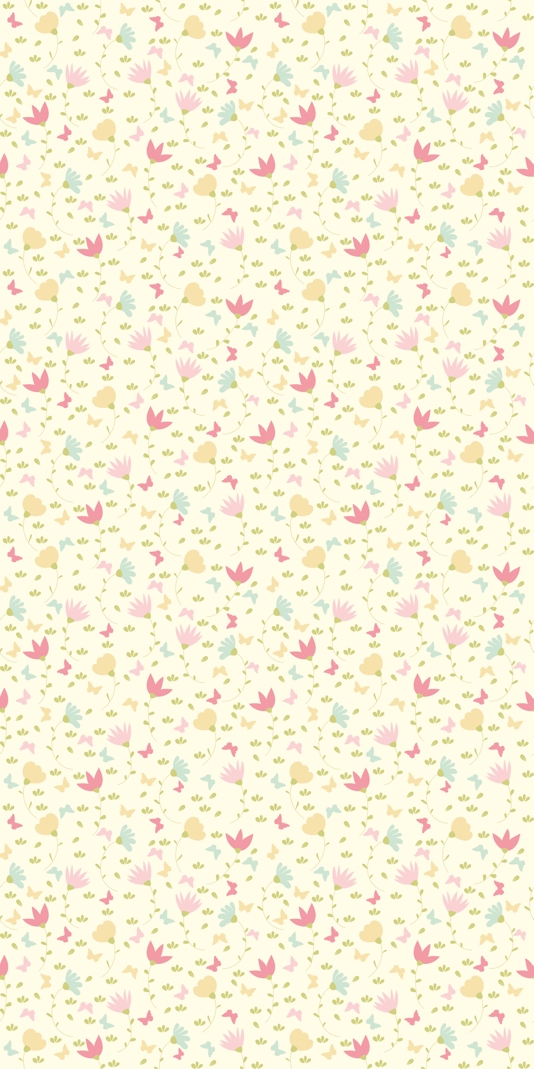 Tappeto vinile camera da letto fiori e farfalle - TenStickers