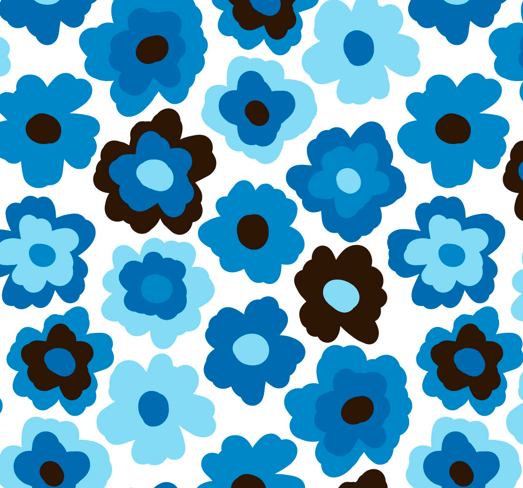 Tappeto vinile camera da letto papavero blu - TenStickers