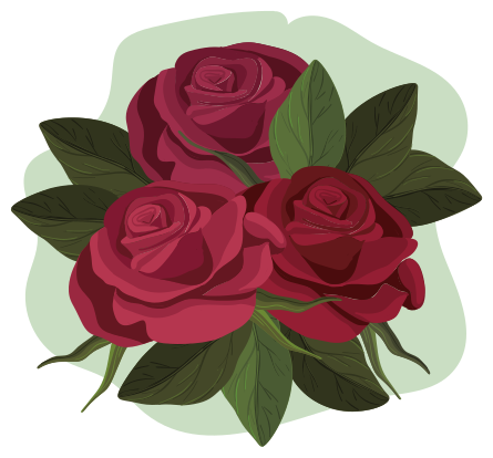 Tappeto vinile camera da letto composizione di rose - TenStickers