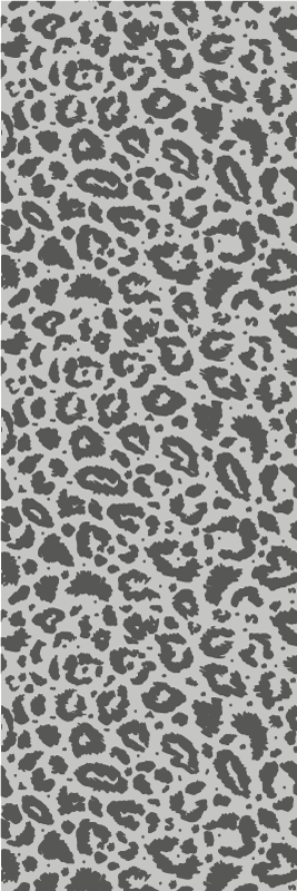 Tappeto vinile stampa animale leopardato grigio classico - TenStickers