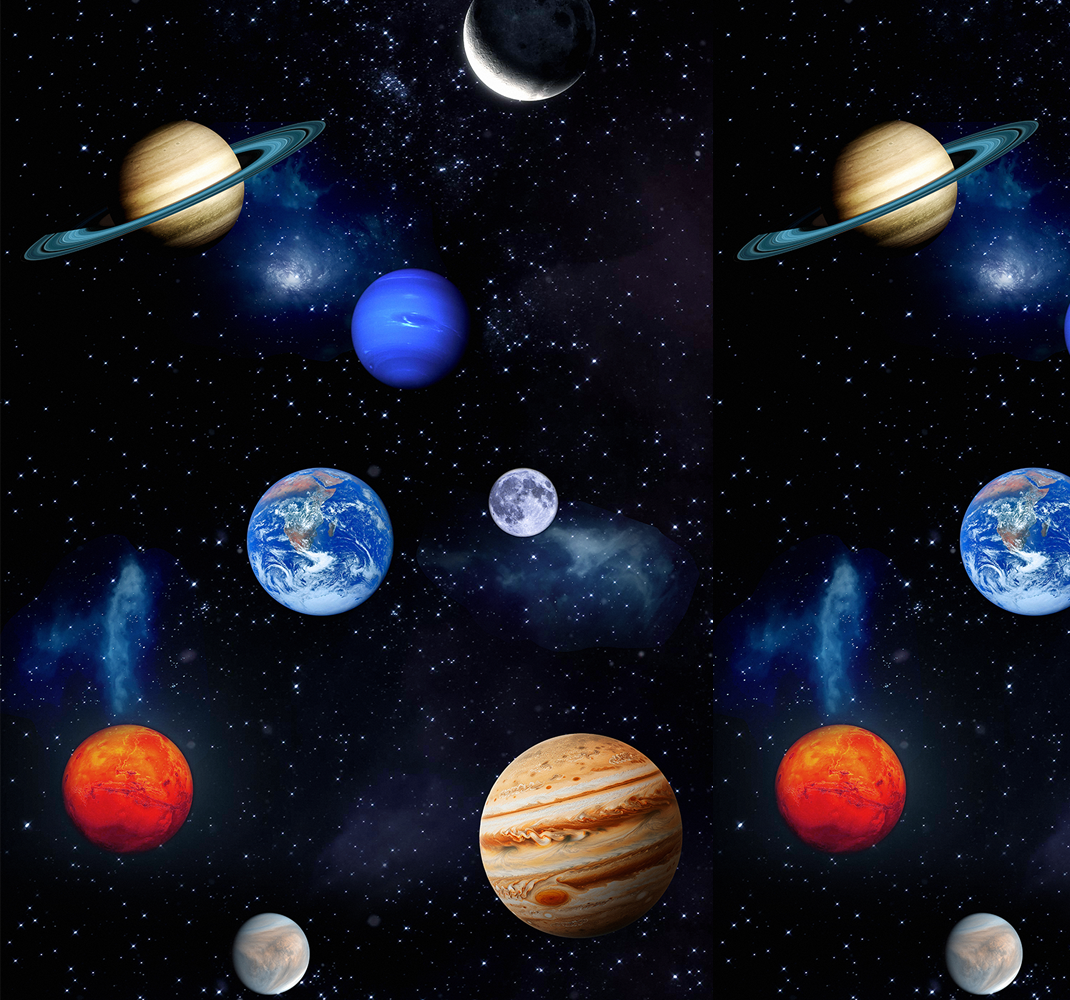 Tappetto vinile stelle cosmo spazio pianeti - TenStickers