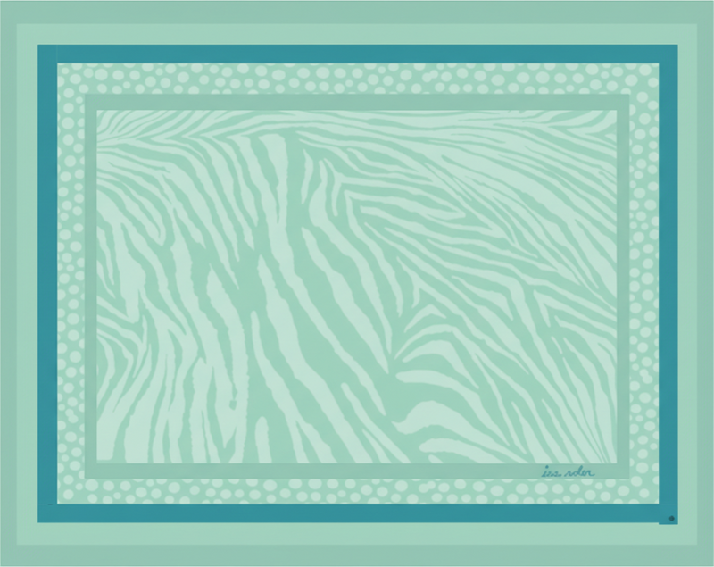 Tappeto in vinile soggiorno motivo zebra menta - TenStickers