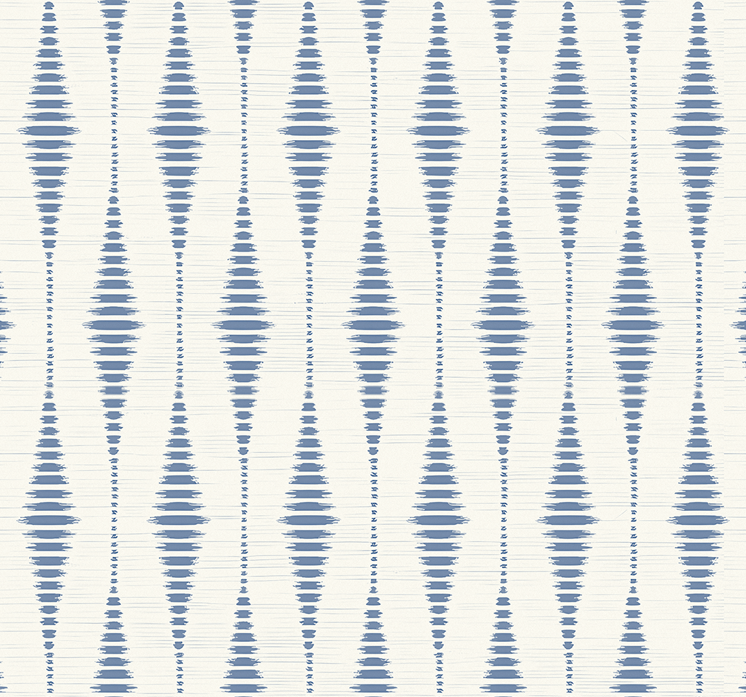 Tappeto vinile geometrico rabaul ikat blu e beige - TenStickers