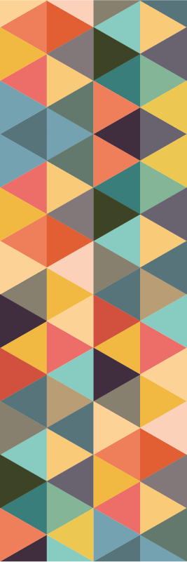 Tappeto vinile geometrico a motivi geometrici multicolore - TenStickers
