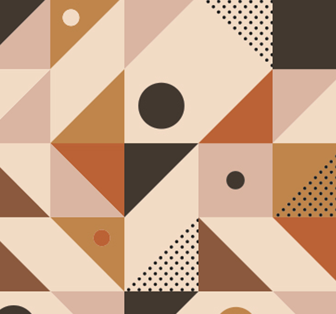 Tappeto vinile geometrico patchwork marrone - TenStickers