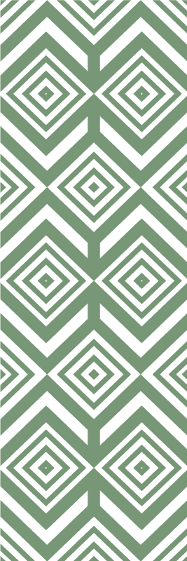 Tappeto vinile geometrico rombi verdi - TenStickers