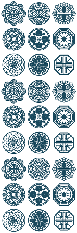 Tappeto vinile geometrico forme coreane - TenStickers