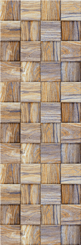 Tappeto vinile geometrico mosaico legno anni '80 - TenStickers